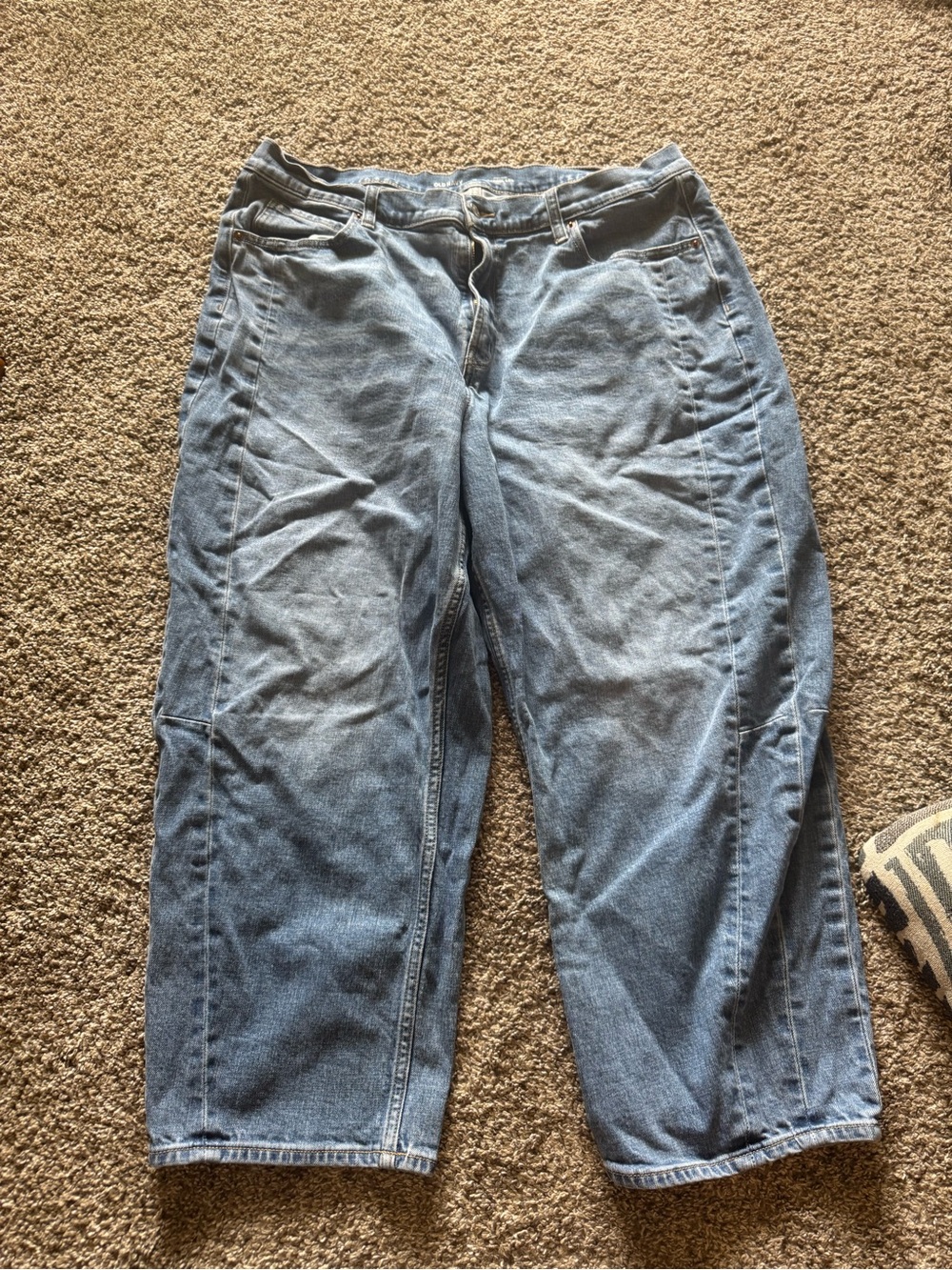 Classic High-Waist barrel leg Blue Jeans